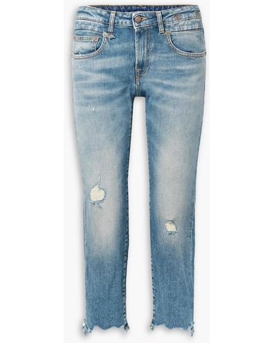 R13 Boy Straight Jeans in Blue | Lyst Canada