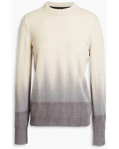 Raquel Allegra Dégradé Cashmere Sweater - White