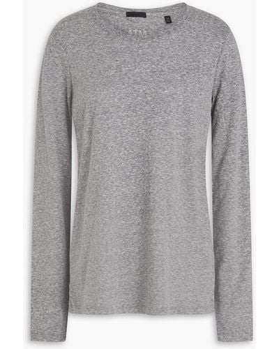 ATM Slub Cotton-blend Jersey Top - Grey