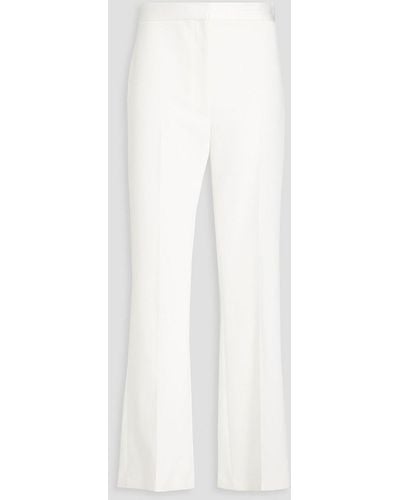 Claudie Pierlot Pleated Crepe Bootcut Trousers - White