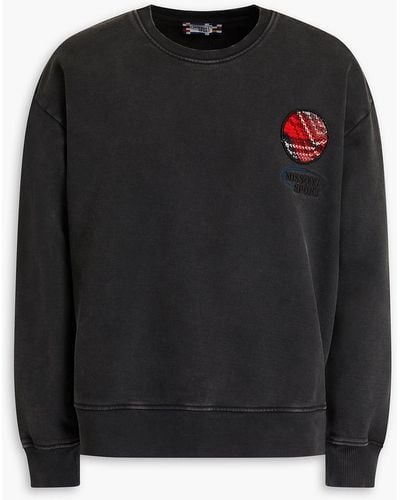 Missoni Appliquéd Cotton-fleece Sweatshirt - Black