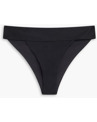 Onia Karina Ribbed Mid-rise Bikini Briefs - Black