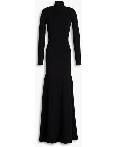 Victoria Beckham Cutout Stretch-knit Maxi Dress - Black