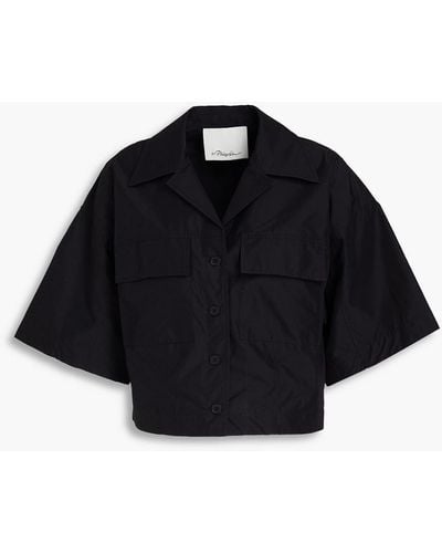 3.1 Phillip Lim Hemd aus popeline aus einer baumwollmischung - Schwarz