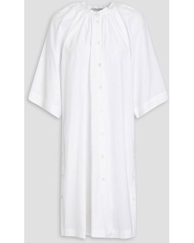 Rodebjer Ivy Organic Cotton And -blend Maxi Shirt Dress - White