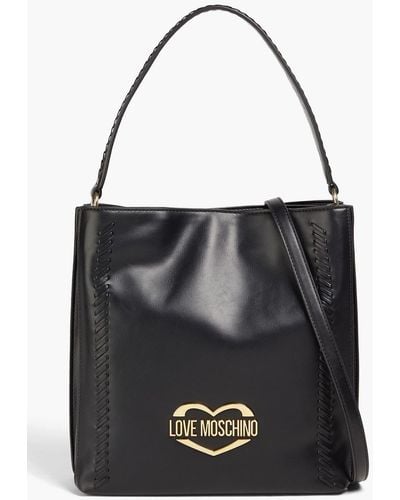 Love Moschino Faux Leather Shoulder Bag - Black