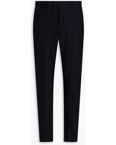 Sandro Tapered Wool-blend Pants - Blue
