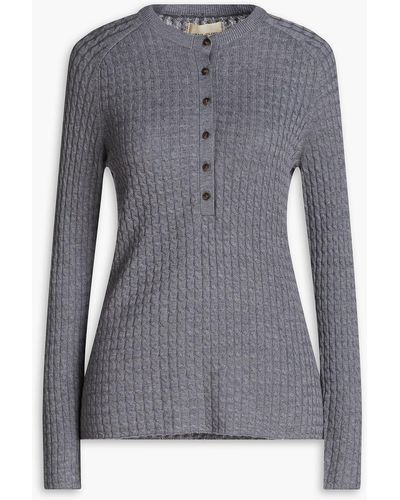 Loulou Studio Aparri Cable-knit Wool And Cashmere-blend Jumper - Grey