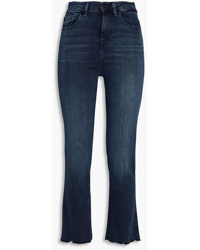 7 For All Mankind Illusion High-rise Flared Jeans - Blue