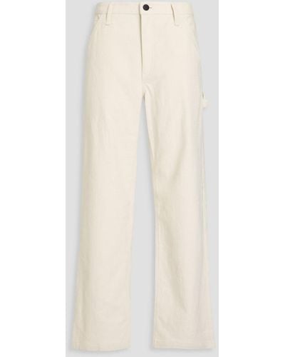 Rag & Bone Cotton And Linen-blend Bouclé-tweed Cargo Trousers - White