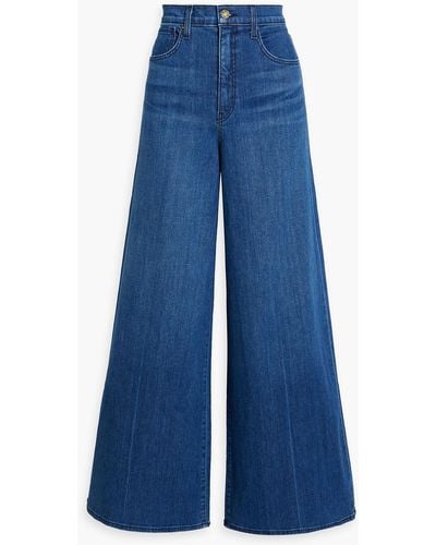 Nili Lotan Josette High-rise Wide-leg Jeans - Blue