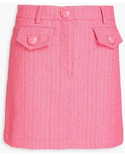 Moschino Cotton-blend Tweed Mini Skirt - Pink