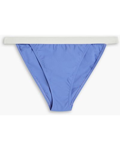VALIMARE St. Barths Two-tone Low-rise Bikini Briefs - Blue