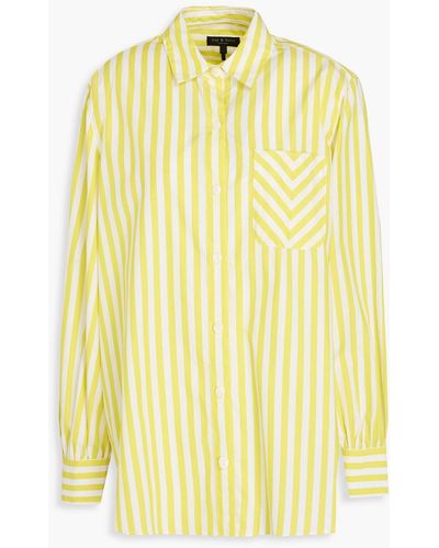 Rag & Bone Maxine Striped Cotton-poplin Shirt - Yellow