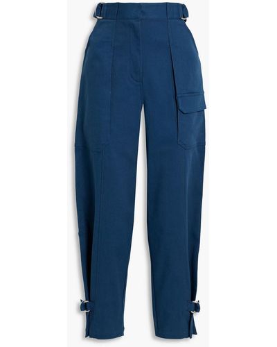 3.1 Phillip Lim Cotton-blend Twill Cargo Trousers - Blue