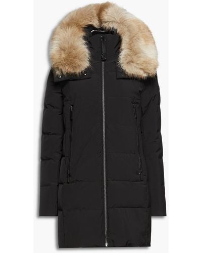MICHAEL Michael Kors Quilted Shell Hooded Down Coat - Black