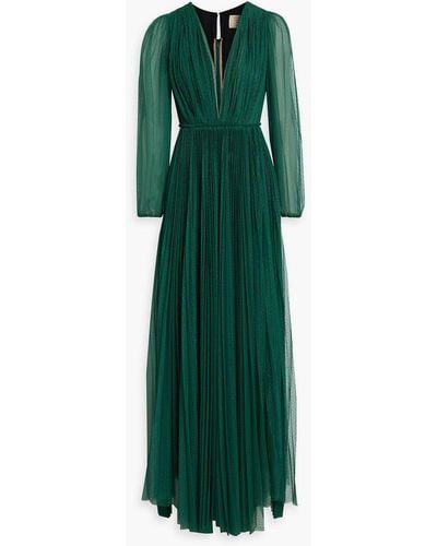 Maria Lucia Hohan Janelle robe aus plissiertem point d'esprit - Grün