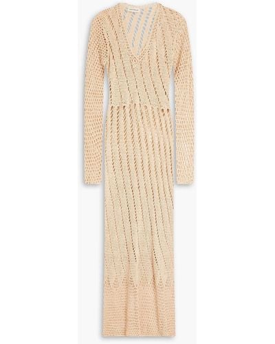Nicholas Hazel Crochet-knit Maxi Dress - Natural