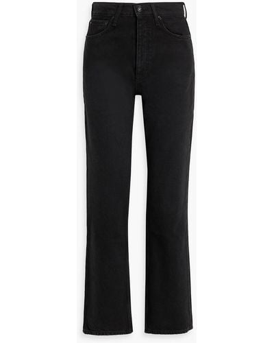 Rag & Bone Alex halbhohe jeans mit geradem bein - Schwarz