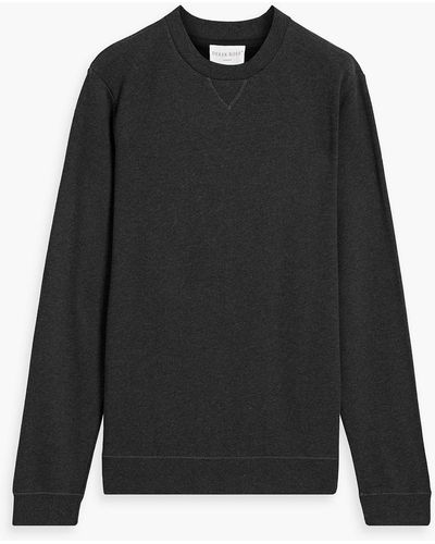 Derek Rose Quinn French Cotton And Modal-blend Terry Sweatshirt - Black