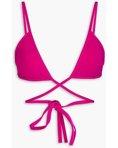 Christopher Esber Wrapped tie triangel-bikini-oberteil - Pink