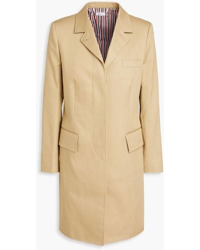 Thom Browne Chesterfield Cotton-twill Coat - Natural