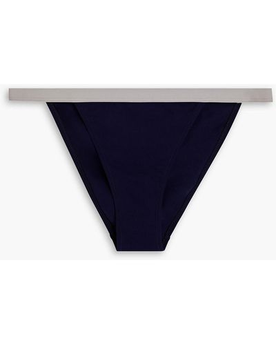VALIMARE St. Barths Two-tone Low-rise Bikini Briefs - Blue