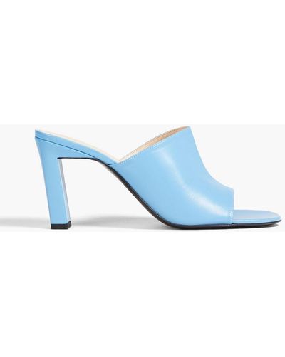 Wandler Anne Leather Mules - Blue