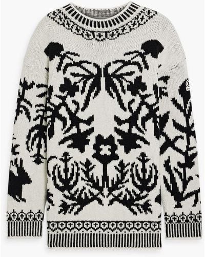 Bogner Jacquard-knit Wool Sweater - White