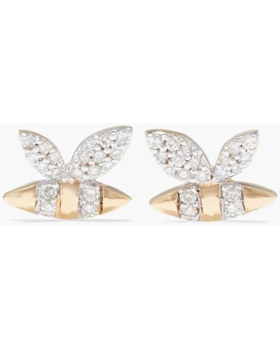 Adina Reyter 14-karat Gold Diamond Earrings - Metallic
