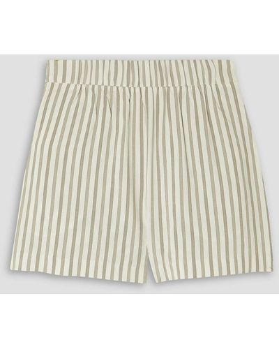 Odyssee York Striped Woven Shorts - White