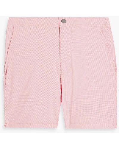 Onia Mid-length Gingham Swim Shorts - Pink