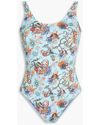 Paul Smith Printed Swimsuit - Blue