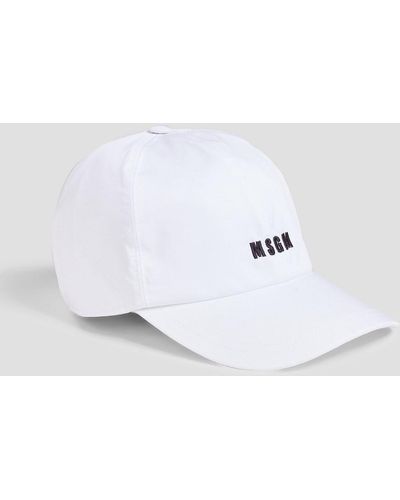 MSGM Embroidered Twill Baseball Cap - White