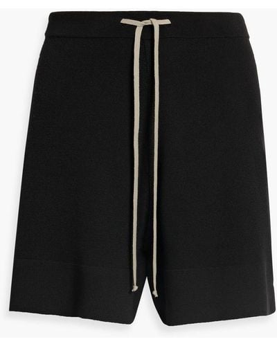 Rick Owens Wool-blend Shorts - Black