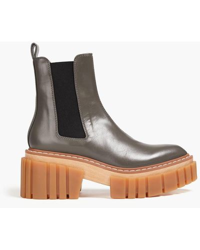 Stella McCartney Leather Chelsea Boots - White