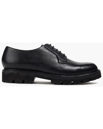 Grenson Melvin Textured-leather Oxford Shoes - Black