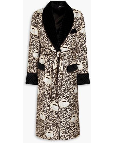 Dolce & Gabbana Printed Silk-blend Twill Robe - Multicolour