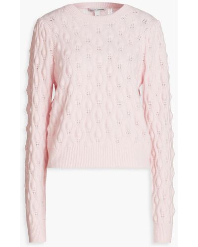 Autumn Cashmere Pointelle-knit Cashmere Jumper - Pink