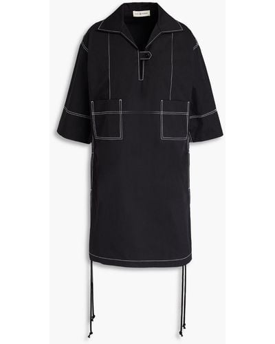 Tory Burch Cotton-poplin Shirt Dress - Black