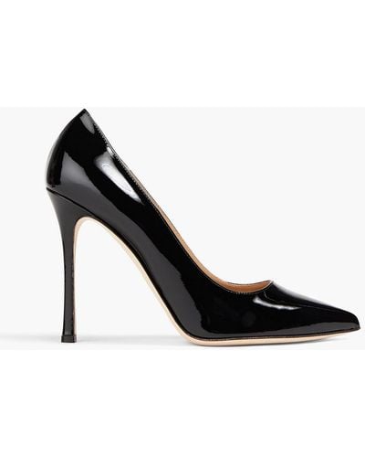 Sergio Rossi New Secret Patent-leather Court Shoes - Black