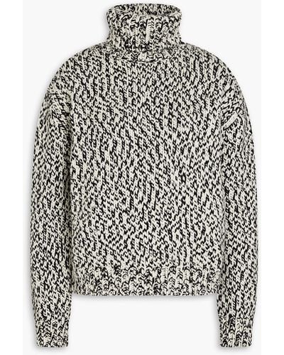 Nili Lotan Marled Cashmere Turtleneck Sweater - Black