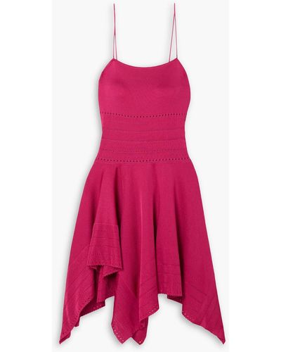 Alexandre Vauthier Asymmetric Pointelle-knit Dress - Pink
