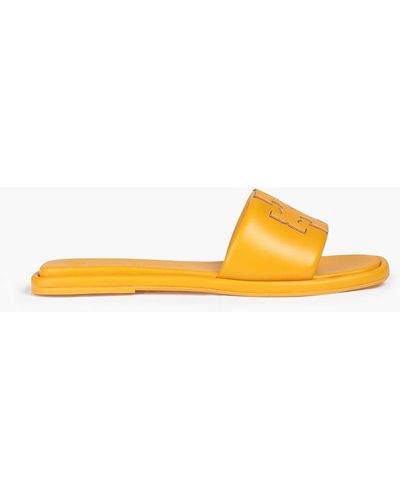 Tory Burch Embellished Leather Slides - Multicolour