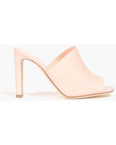 Rupert Sanderson Res Leather Mules - Pink