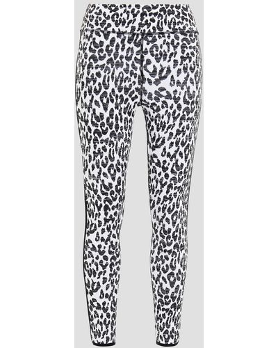 The Upside Leopard-jacquard leggings - White