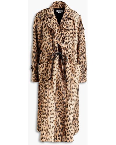 Victoria Beckham Oversized Leopard-print Shell Trench Coat - Multicolor