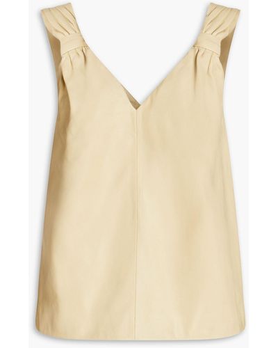 By Malene Birger Arasima Knotted Leather Tank - Natural
