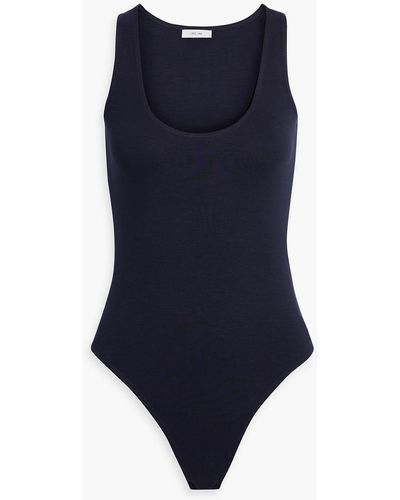 Iris & Ink Sonia Stretch-ecoverotm Jersey Bodysuit - Blue