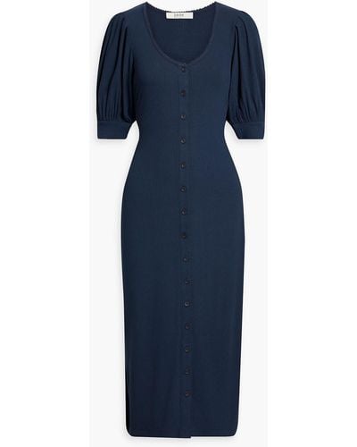 Joie Valletta Ribbed Jersey Midi Dress - Blue